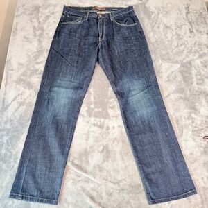Agave Denim Mens 34x33 Waterman Relaxed Straight Jeans Westhaven Loose Dark USA